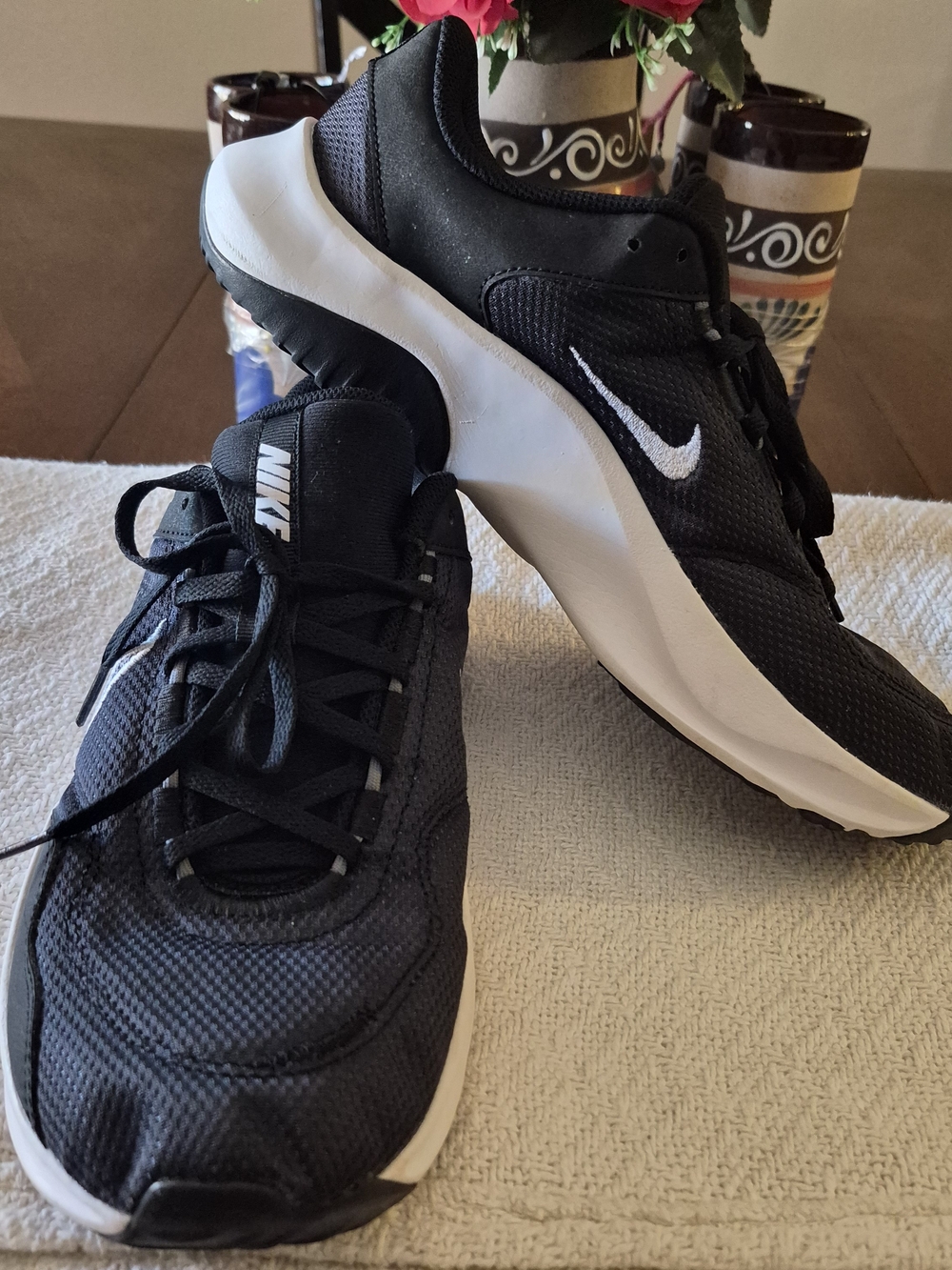 Nike Black and White Men's Legend Essential 3  Sneakers Size 10.5